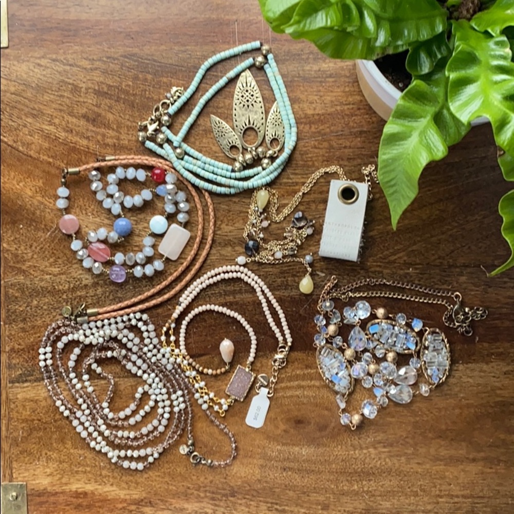 Six beautiful long necklaces
